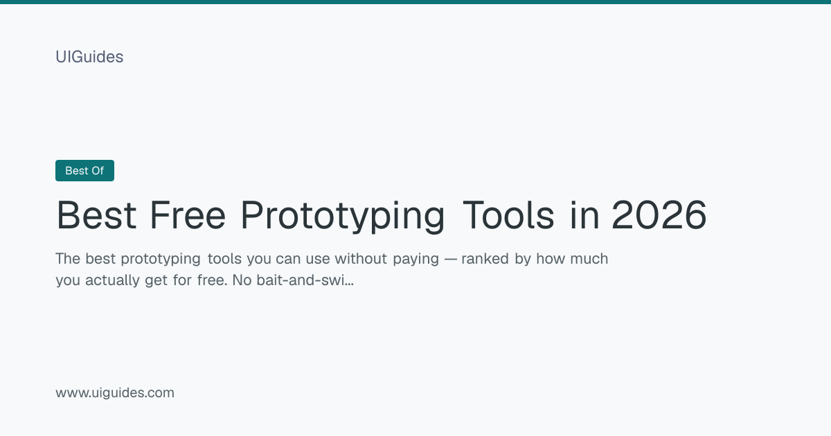 Best Free Prototyping Tools in 2026 | UIGuides