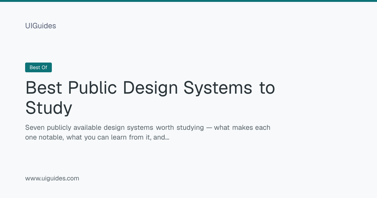 Best Public Design Systems to Study | UIGuides