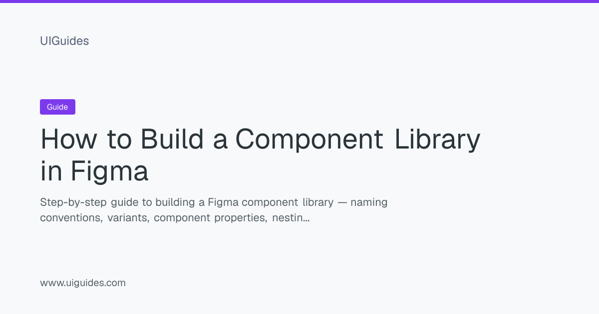 How to Build a Component Library in Figma | UIGuides