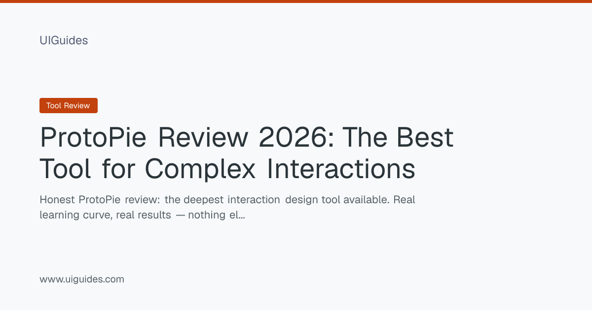 ProtoPie Review 2026: The Best Tool for Complex Interactions | UIGuides